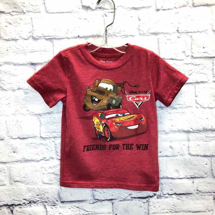 Cars Red Size 3T Boys Short Sleeve Shirt