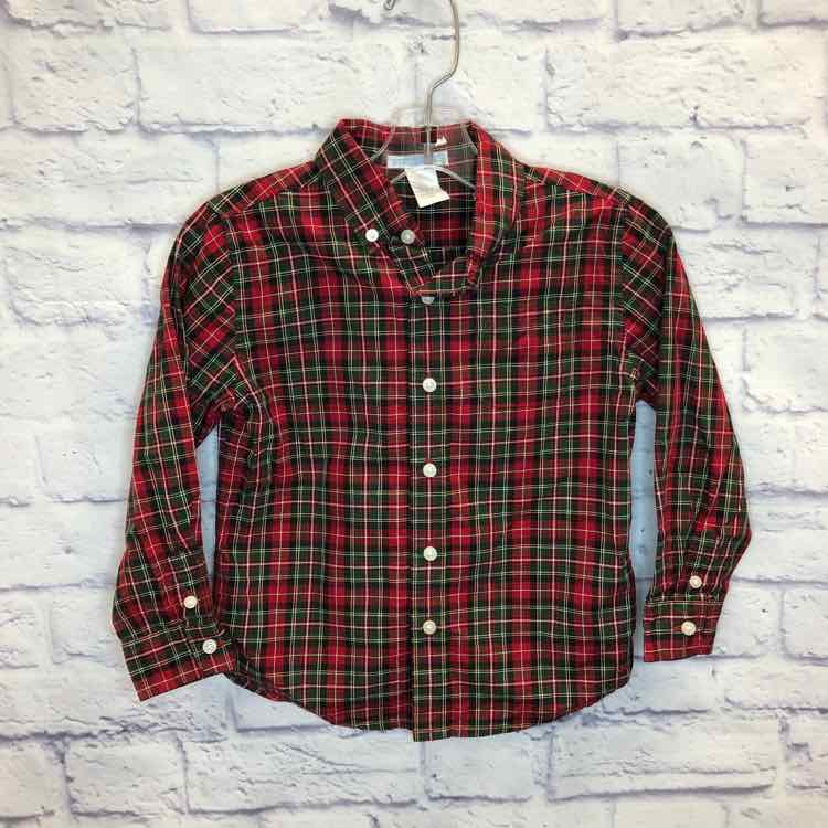 Janie & Jack Red & Green Size 4T Boy Polo or Button Down