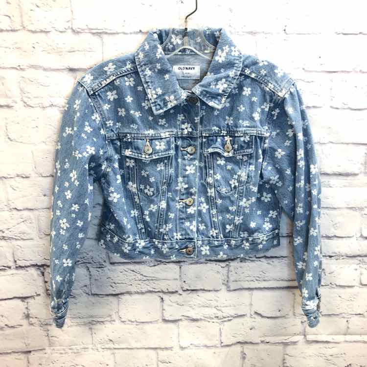 Old Navy Size 10 Girls Flower Jean Jacket