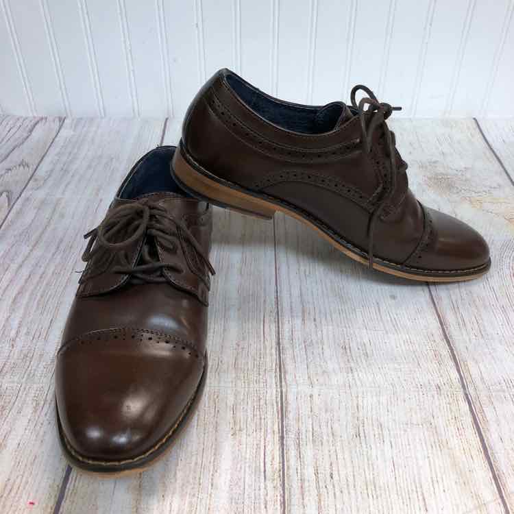 Bruno Marc Brown Size 5 Boys Dress Shoes