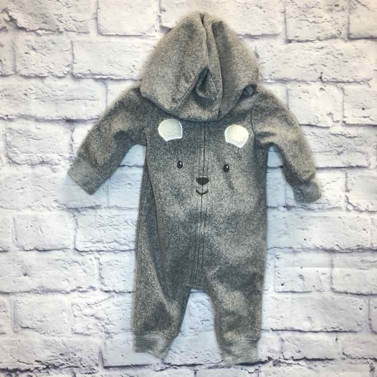 Just One You Gray Size 3 Months Boys Romper