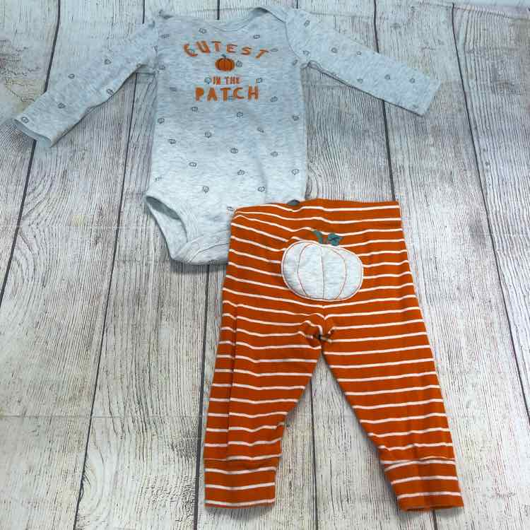 Just One You Orange Size 9 Months 2 Piece Outfit