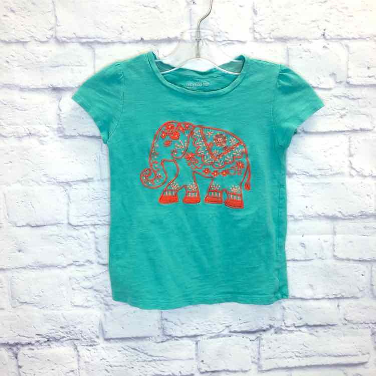 Gap Green Size 5 Girls Short Sleeve Shirt