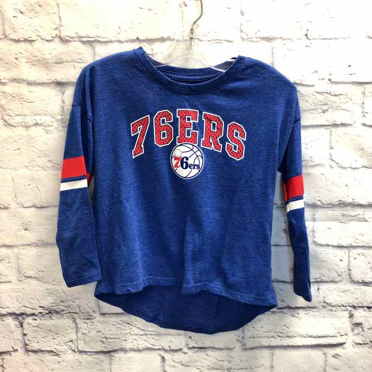 76ers Blue Size 6 Girls Long Sleeve Shirt