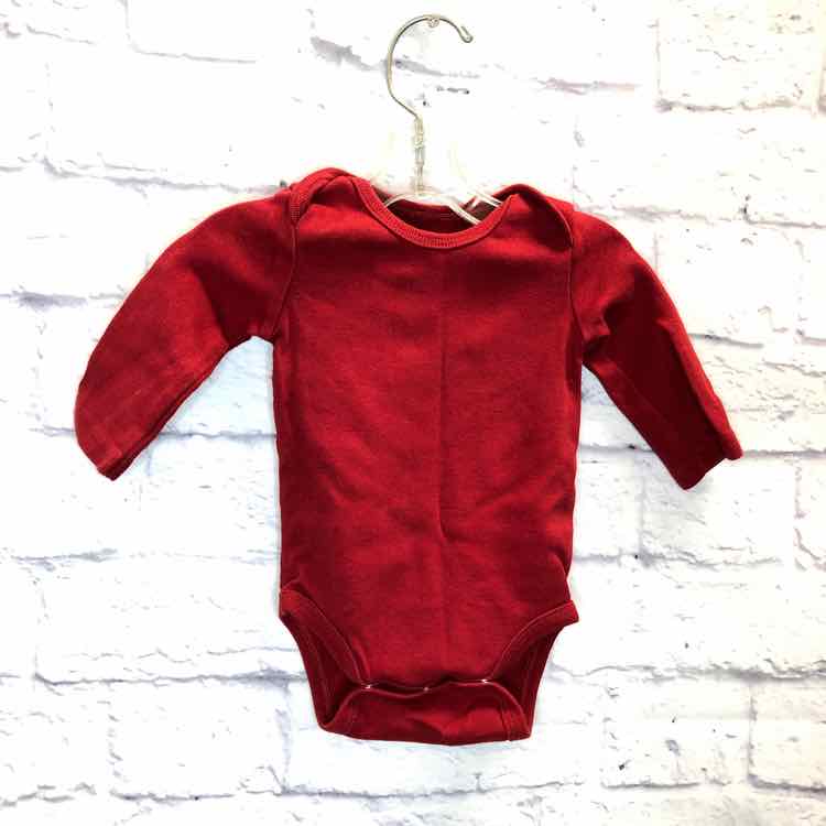 Primary Red Size 0-3 Months Boys Bodysuit