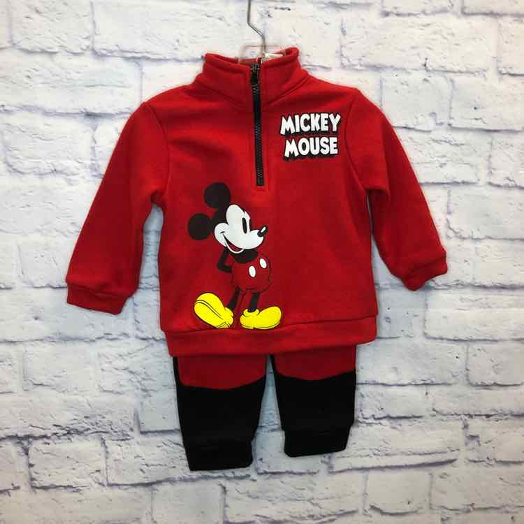 Mickey Red Size 18 Months Boys 2 Piece Outfit