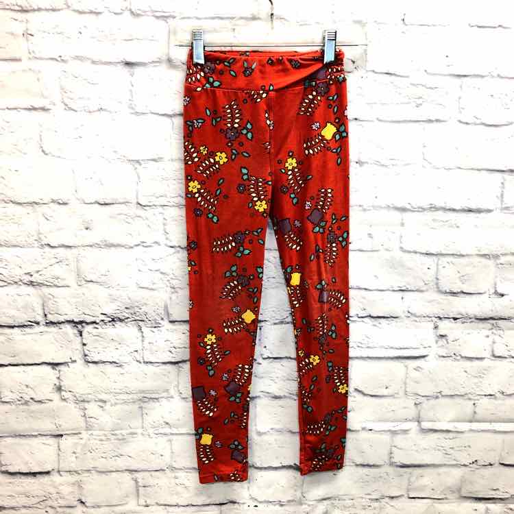 LulaRoe Red Size 8-14 Girls Leggings