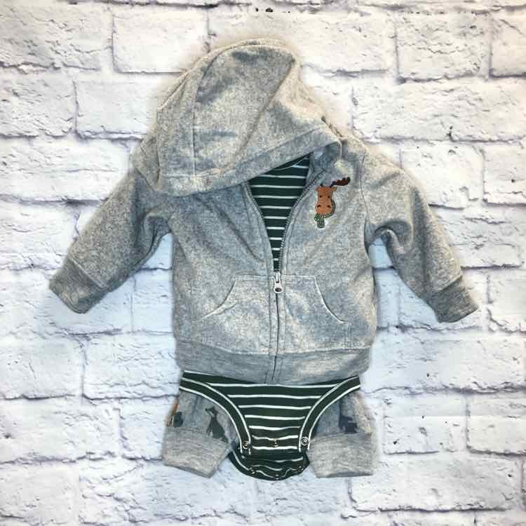 Just One You Gray Size 3 Months Boys 3 Piece Outfit