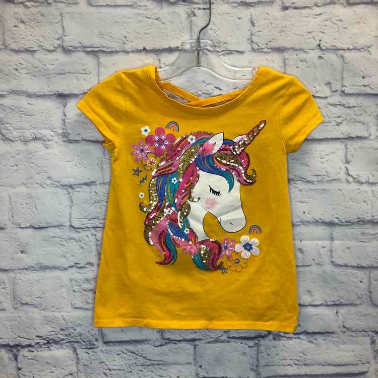 Cynthia Rowley Yellow Size 5 Girls Short Sleeve Shirt