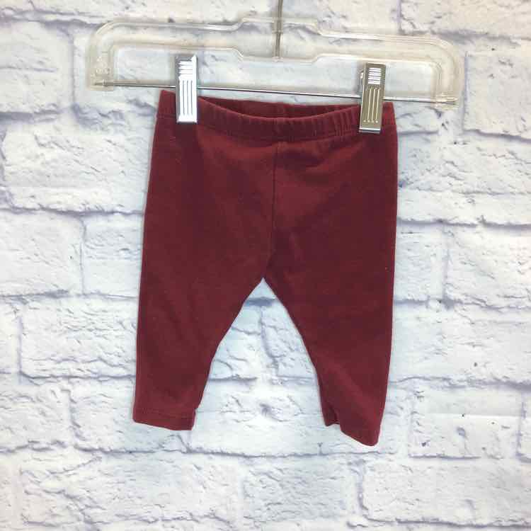 Cat & Jack Maroon Size 0-3 Months Girls Leggings