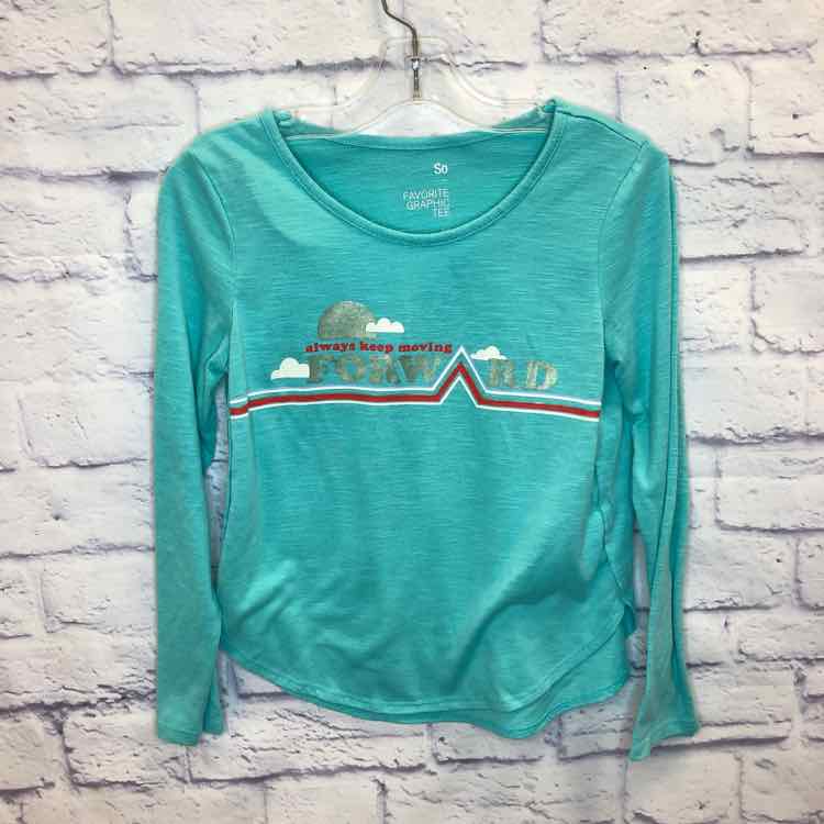 SO Green Size 7 Girls Long Sleeve Shirt