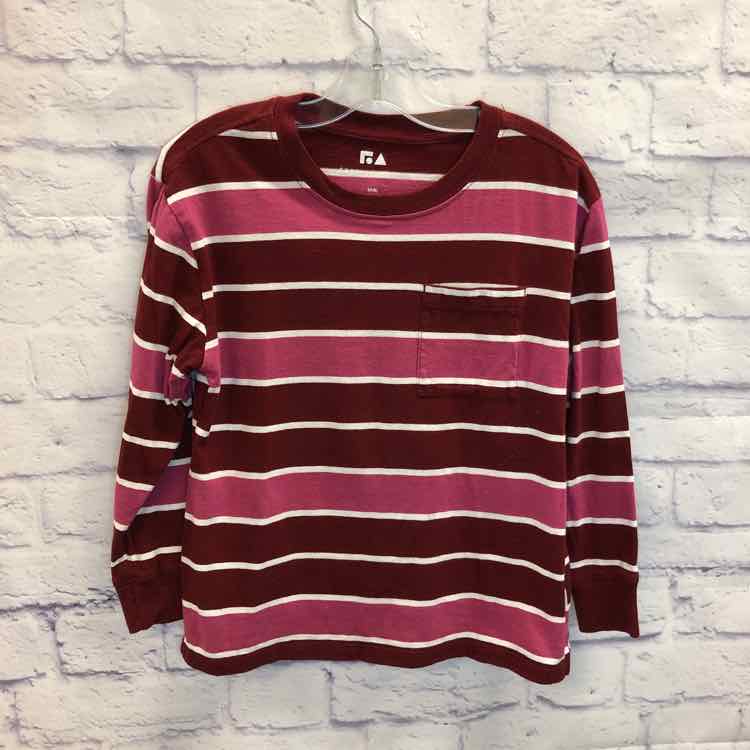 Free Assembly Stripe Size 8 Boys Long Sleeve Shirt