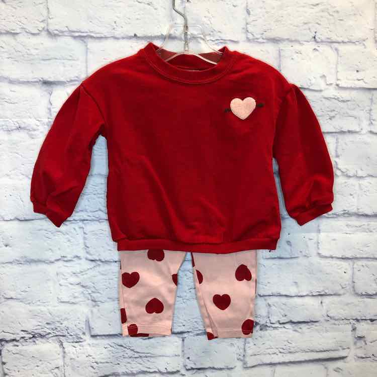 Carters Red Size 18 Months Girls 2 Piece Outfit