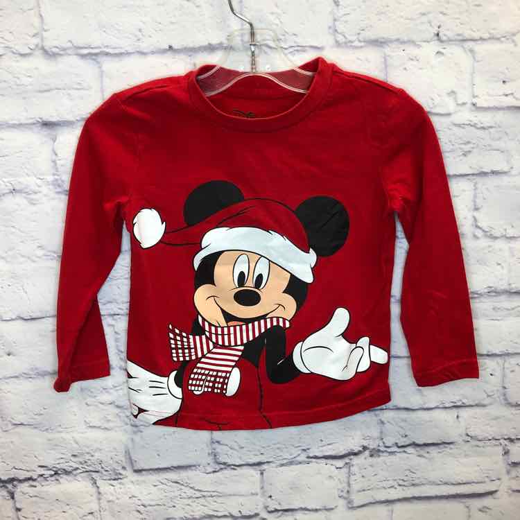 Disney Red Size 4T Boys Long Sleeve Shirt