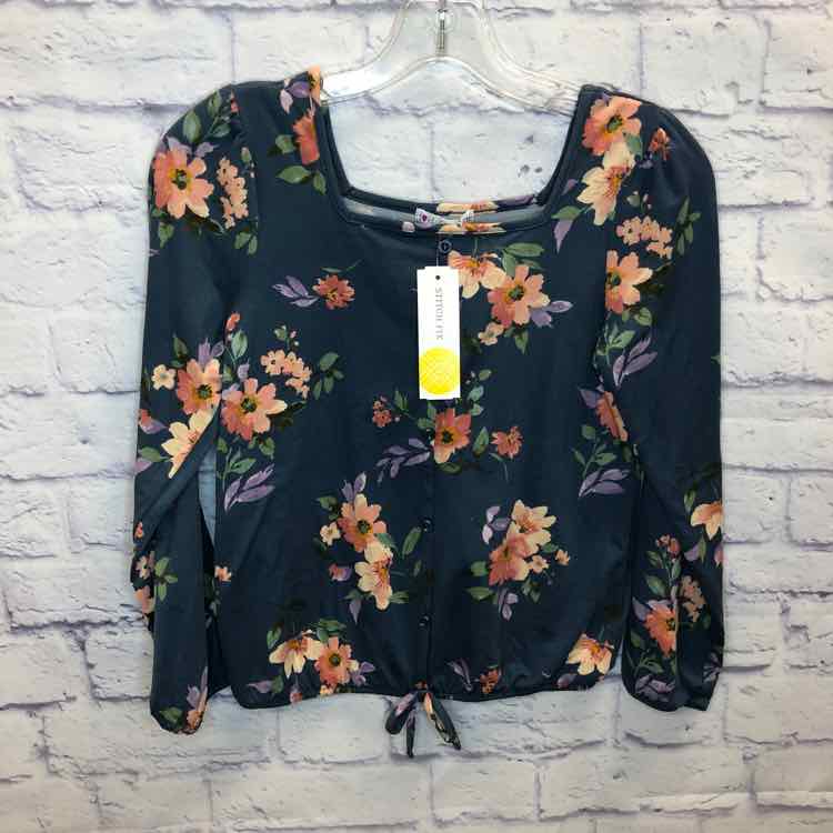 Love Glam Girl Floral Size 10 Girls Long Sleeve Shirt