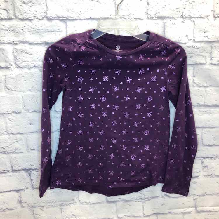 Lands End Purple Size 10 Girls Long Sleeve Shirt