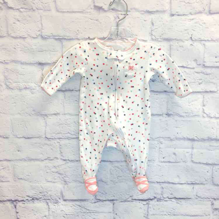 Carters Polka Dot Size 3 Months Girls Sleeper