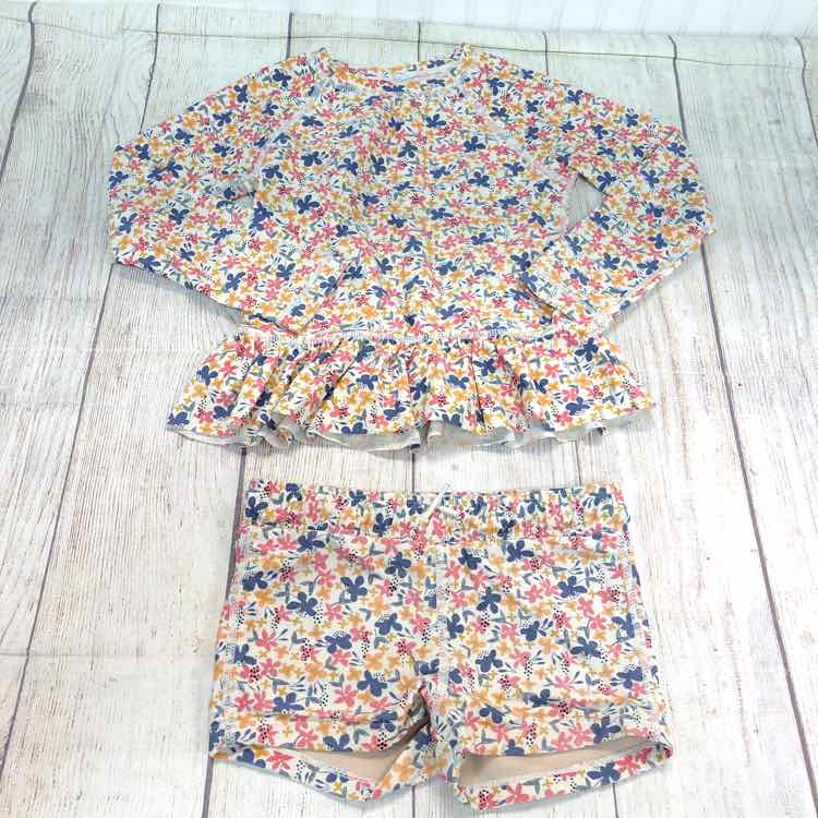 Tea Floral Size 5 Girls Two Piece