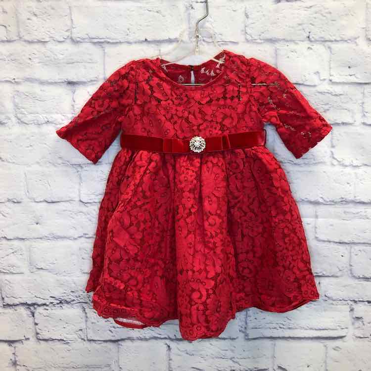 Rare Editions Red Size 12 Months Girls Dress