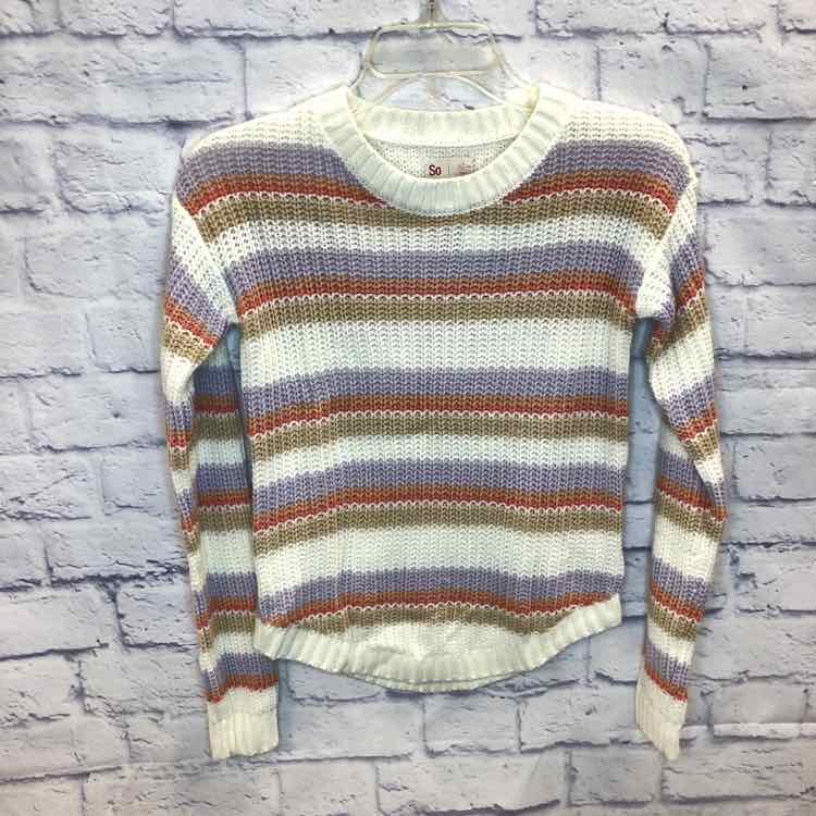 SO Stripe Size 10 Girls Sweater