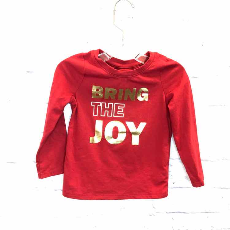 Cat & Jack Red Size 2T Girls Long Sleeve Shirt