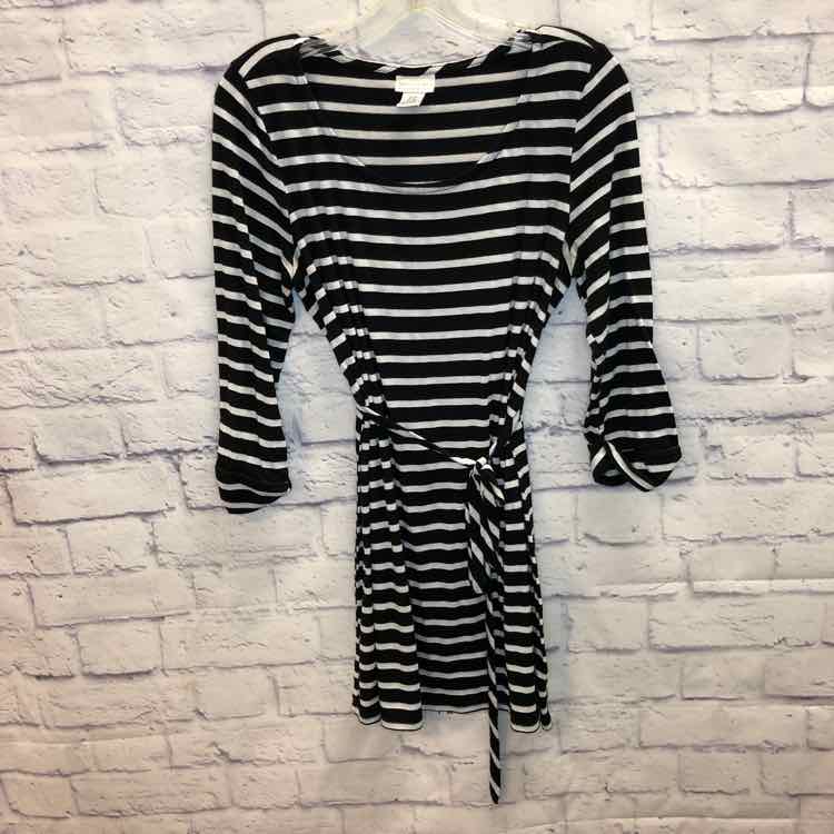 Motherhood Black & White Size M Maternity Long Slv Top