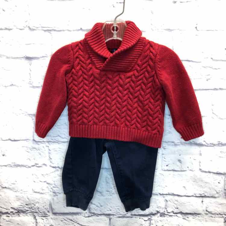 Janie & Jack Red Size 6-12 months Boys 2 Piece Outfit