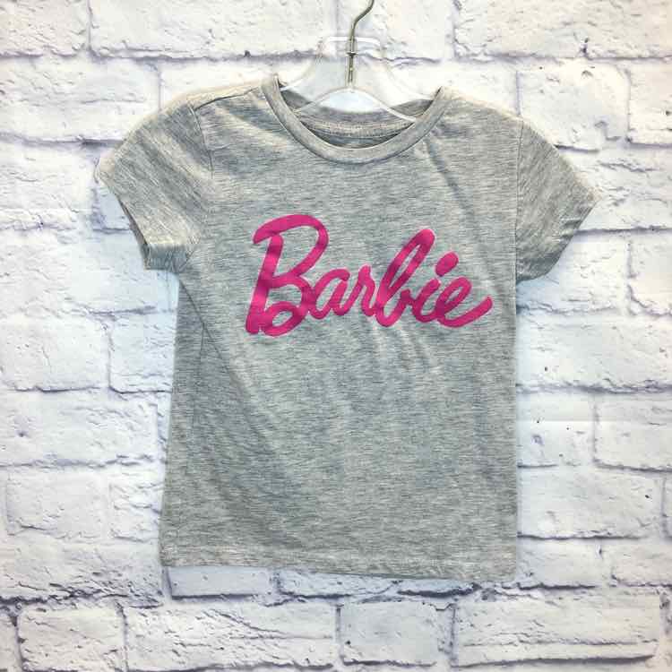 Barbie Gray Size 7 Girls Short Sleeve Shirt