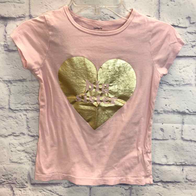 Carters Pink Size 6 Girls Short Sleeve Shirt