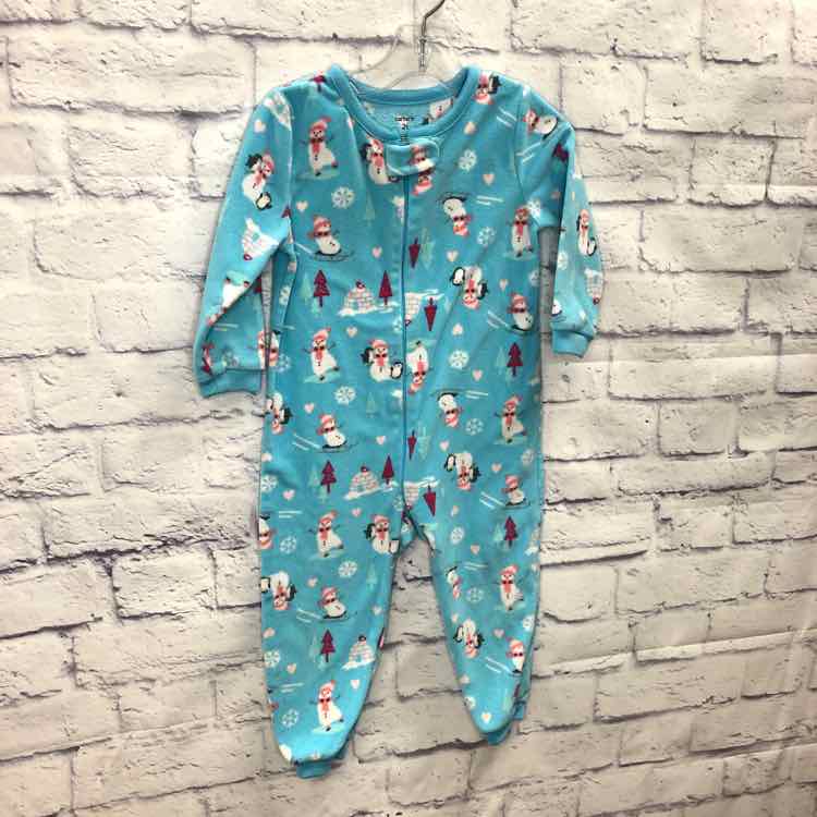 Carters Blue Size 2T Fleece Girls Sleeper