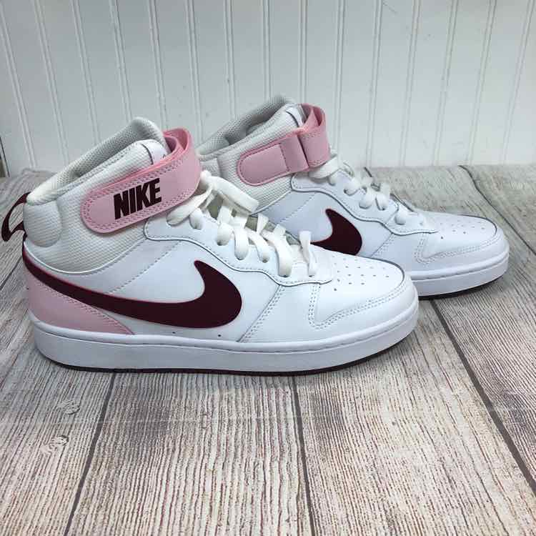 Nike White Size 6.5Y Girls Court Borough Mid 2 Sneakers