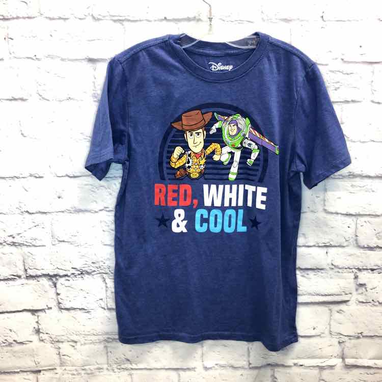 Disney Blue Size 14 Boys Short Sleeve Shirt