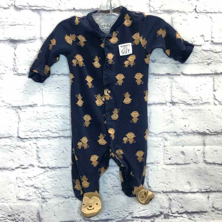 Child of Mine Navy Size Newborn Boys Sleeper