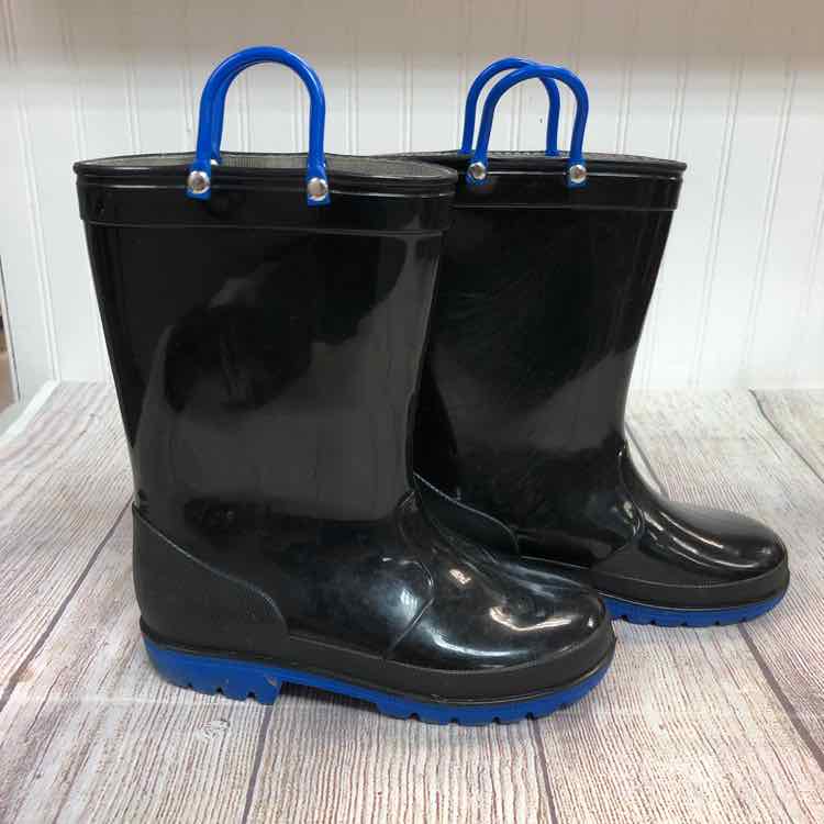 Black Size 1 Boys Rain Boots