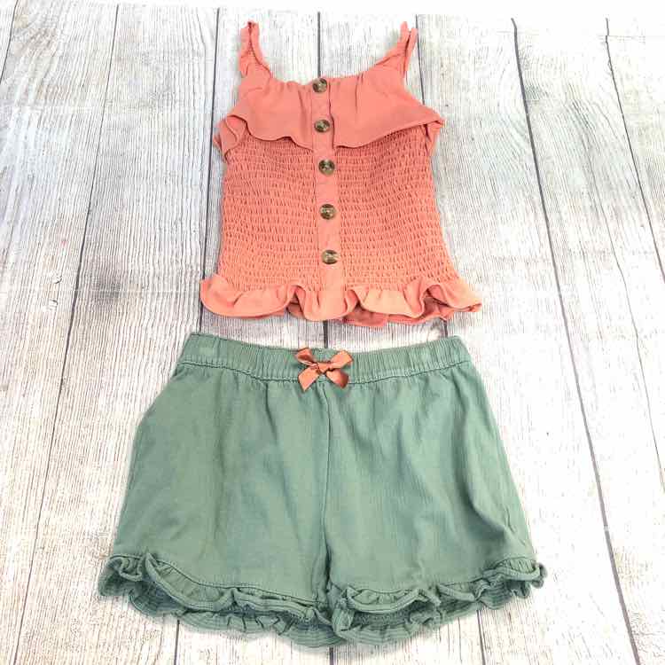 Little Lass Orange Size 5 Girls 2 Piece Outfit