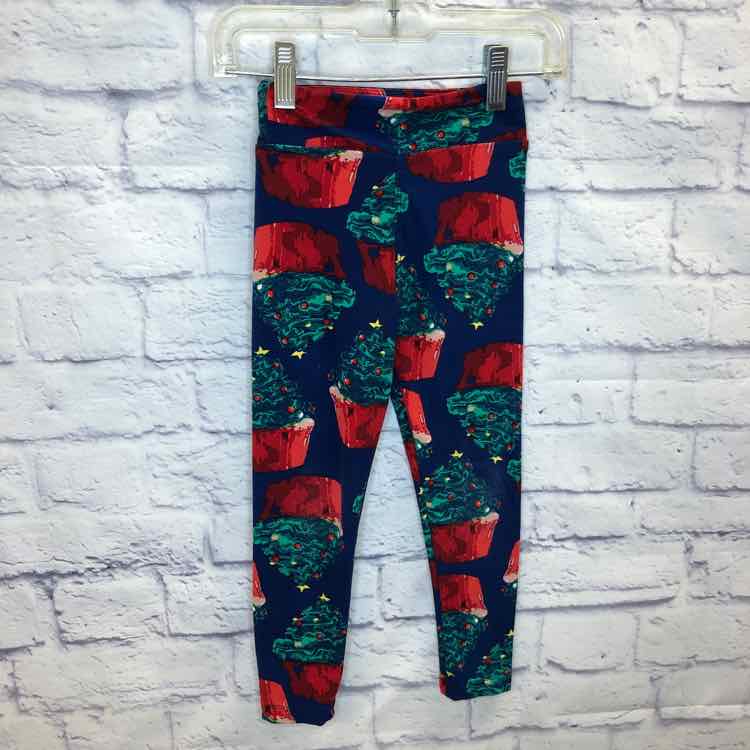 LulaRoe Blue Size 2-4 Girls Leggings