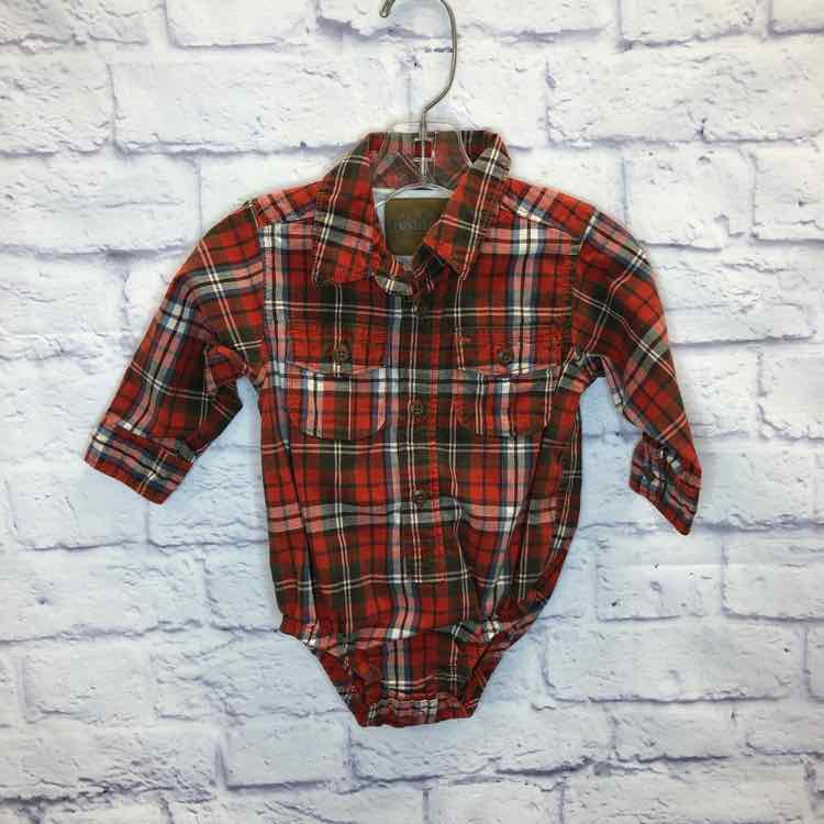 Oshkosh Plaid Size 12 Months Boys Bodysuit