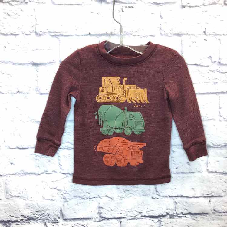 Jumping Beans Maroon Size 18 Months Boys Long Sleeve Shirt