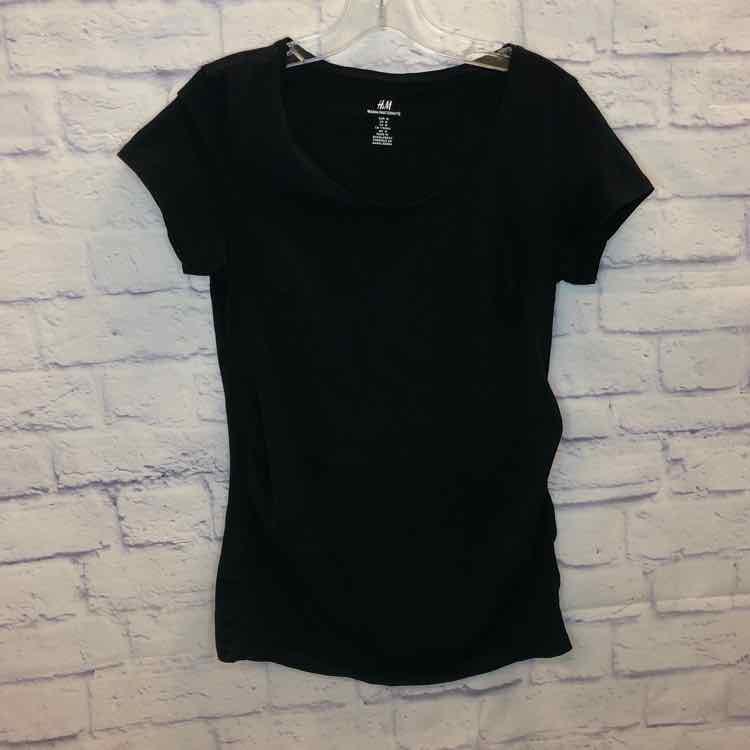 H&M Black Size M Maternity Short Slv Top