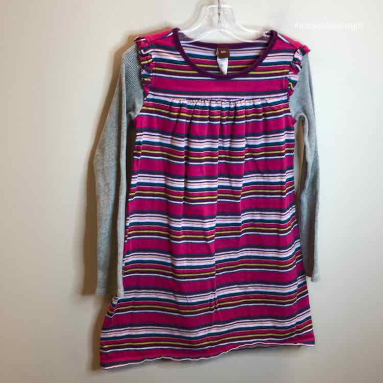 Tea Stripe Size 8 Girls Dress